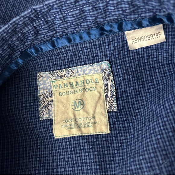 Panhandle Slim Blue Women Western Snap Button-Down Shirt M - Picture 6 of 11